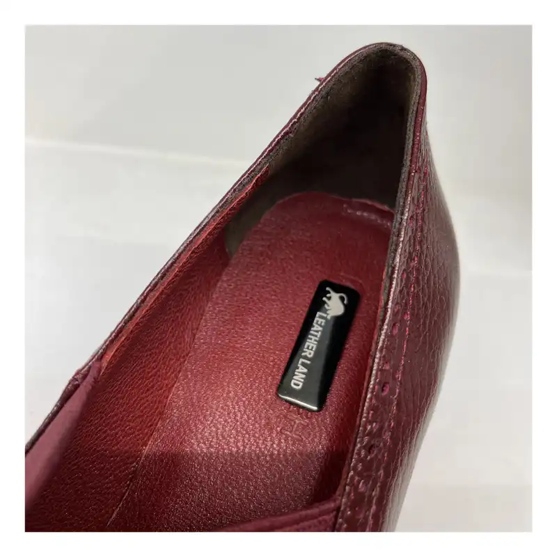 کفش زنانه سرزمین چرم مدل 1217 رنگ زرشکی