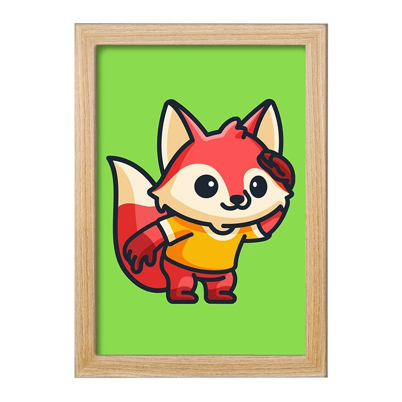 تابلو خندالو مدل حیوانات بامزه روباه کد 28376