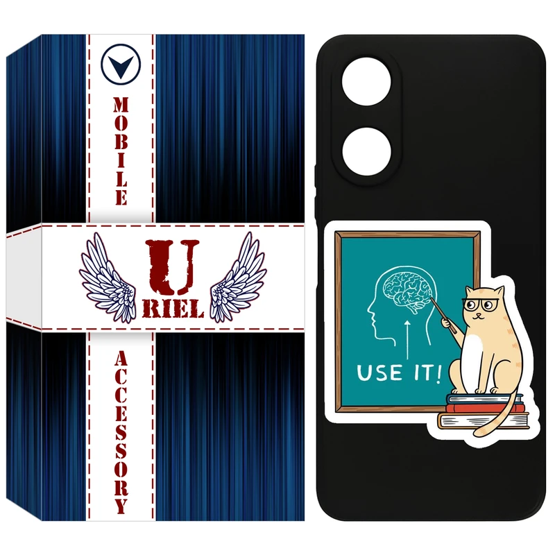 کاور یوریل مدل KSH کد 95 طرح گربه عاقل مناسب برای گوشی موبایل آنر X5 Plus