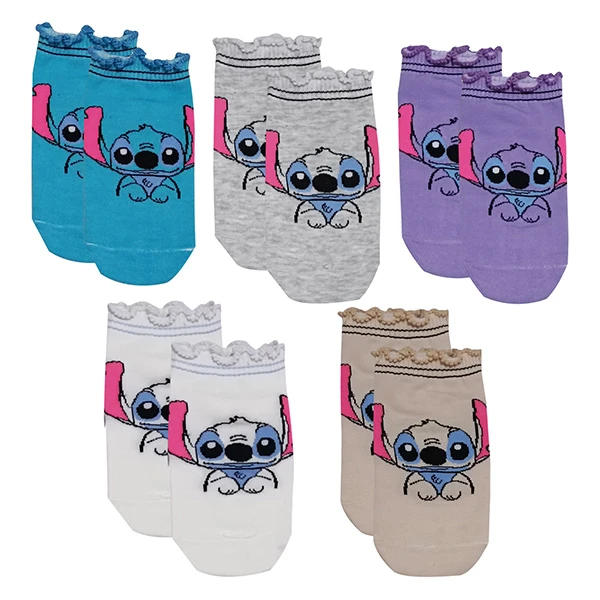 جوراب ساق کوتاه دخترانه تن پوش هنگامه مدل استیچ بسته 5 عددی 