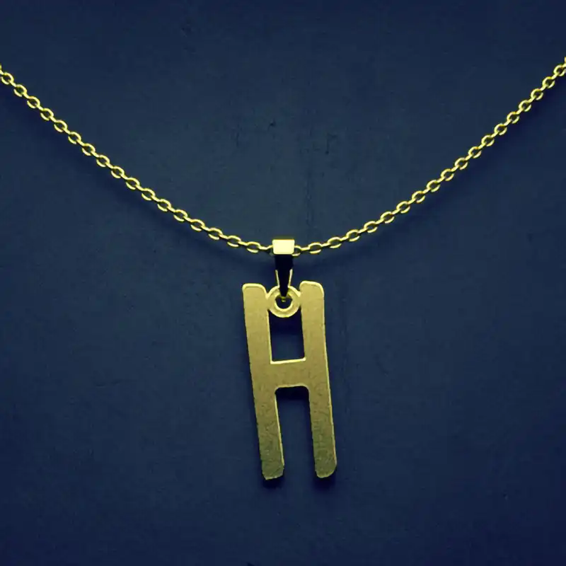 گردنبند طلا 18 عیار زنانه مدوپد مدل حرف H کد H3-1-1216