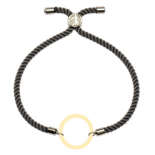 دستبند طلا 18 عیار دخترانه کرابو طرح دایره مدل Krd1586