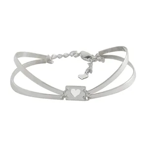 دستبند نقره زنانه دلی جم طرح قلب   کد 647 D