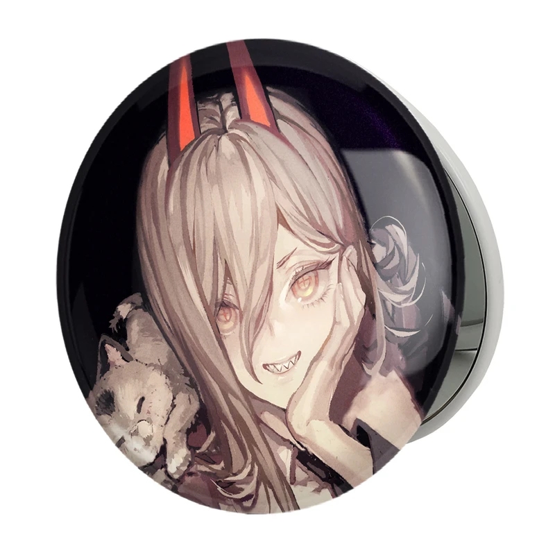 آینه جیبی خندالو طرح ماکیما انیمه مرد اره ای Chainsaw Man مدل تاشو کد 23193 