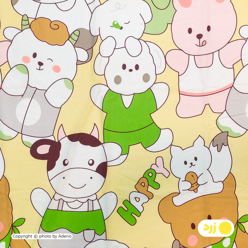 ملحفه کدوک آدنو مدل HAPPY کد IR147 سایز 100x150 سانتی متر