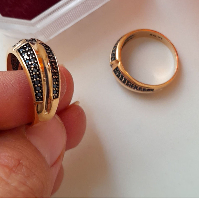 انگشتر مردانه مدل  سیاه قلم تک نگین کد t.s.71645