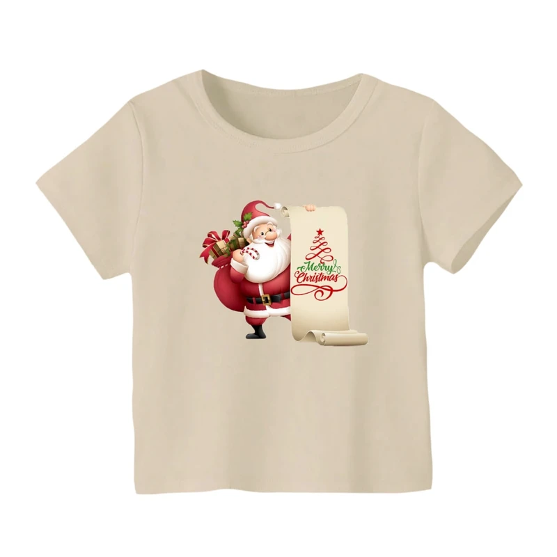 تی شرت آستین کوتاه بچگانه مدل بابانوئل کریسمس کد 8