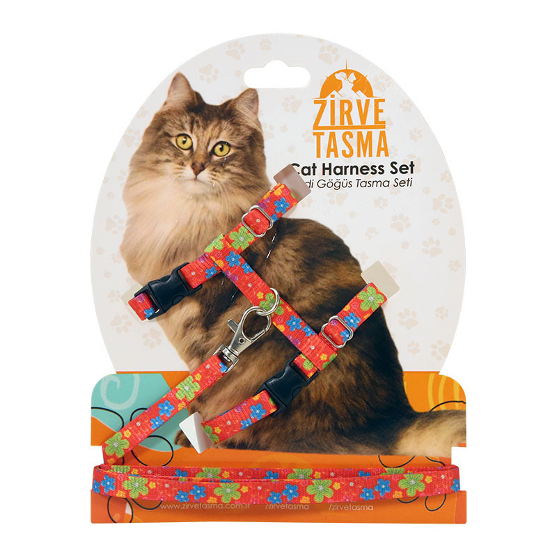 قلاده گربه زیرو تاسما مدل Cat Harness Set کد 99005