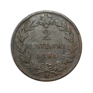 سکه تزیینی مدل  2 سنتسیمو ایتالیا 1861 میلادی