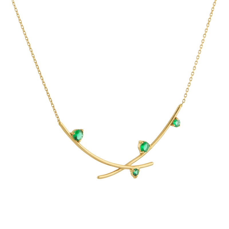 گردنبند طلا 18 عیار زنانه با زنجیر حلقهای (فلامینگو) پولک مدل رسا