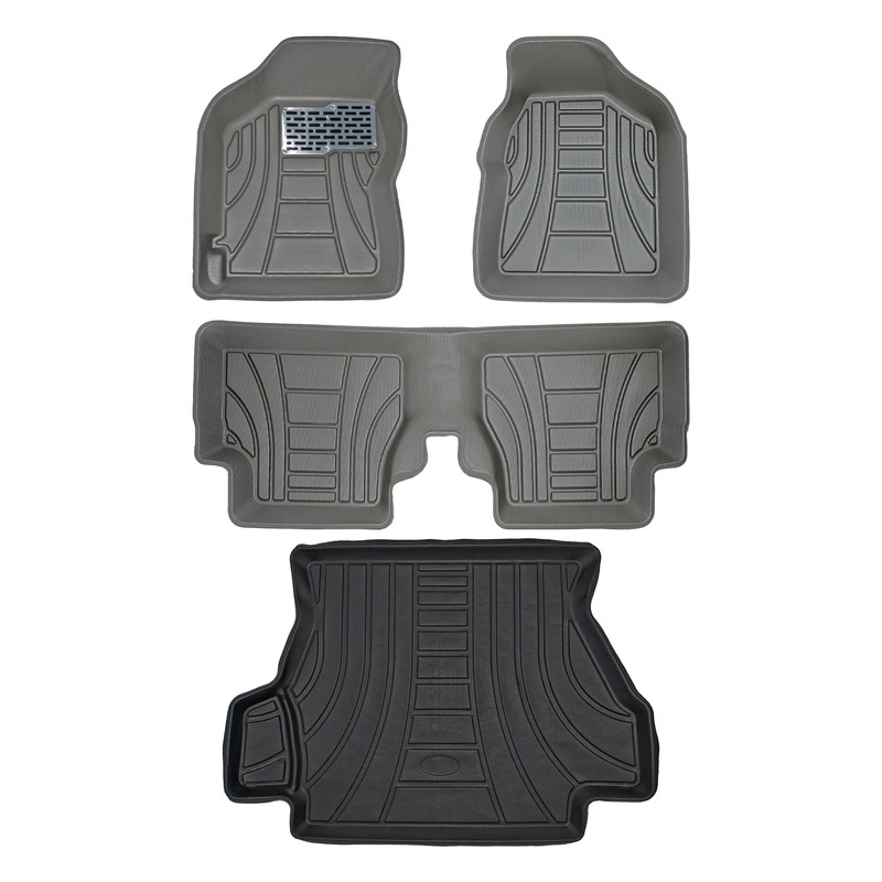 کفپوش سه بعدی خودرو پانیذ مدل MHLB مناسب برای تیبا به همراه کفپوش صندوق