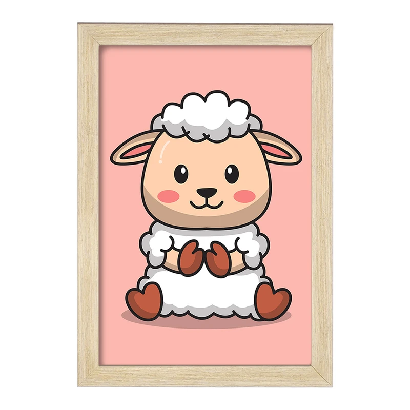 تابلو خندالو مدل  حیوانات بامزه گوسفند کد 25433