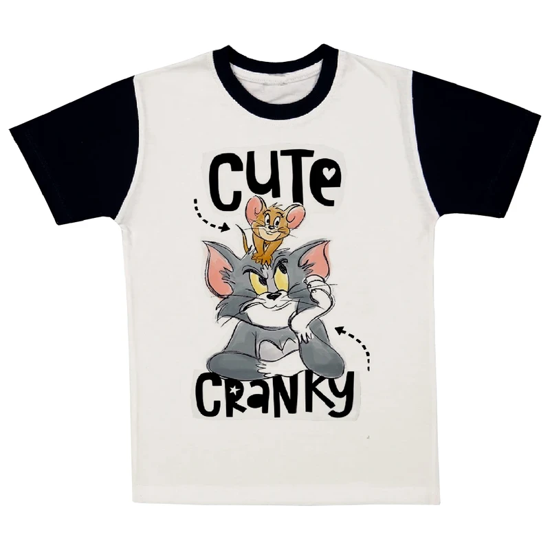 تی شرت آستین کوتاه پسرانه مدل تام و جری A14