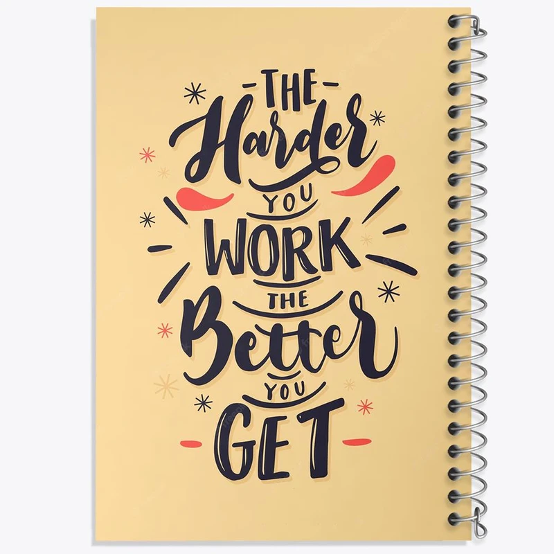 دفتر شطرنجی 50 برگ خندالو طرح جملات انگیزشی کد 24796