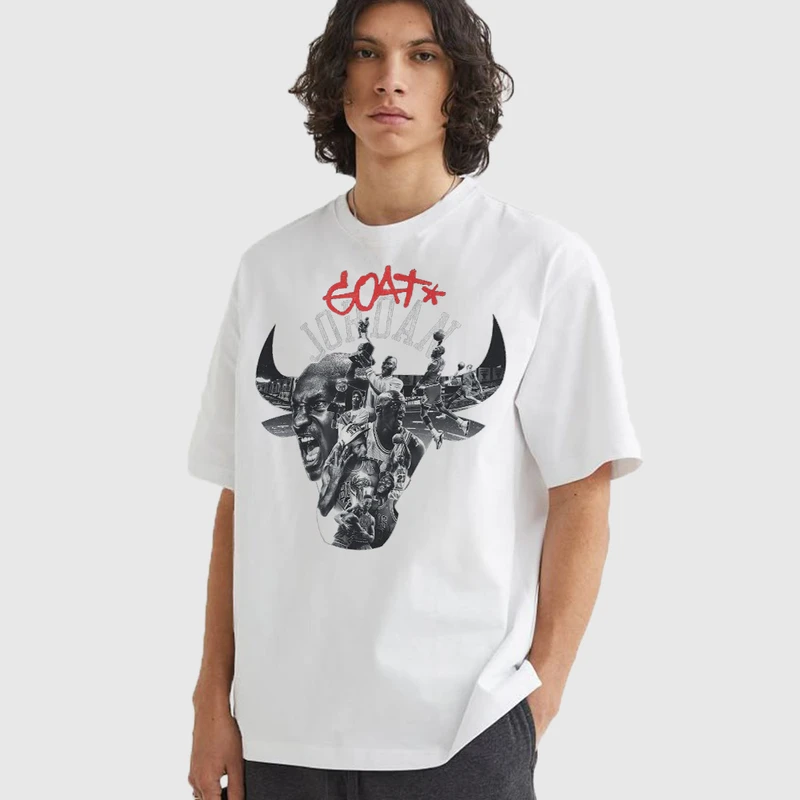 تی شرت آستین کوتاه مردانه مدل استایل استریت خیابانی بسکتبالی mo423