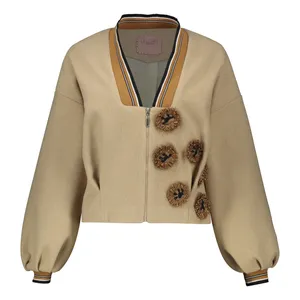 کت زنانه گره استایل مدل گل‌دار