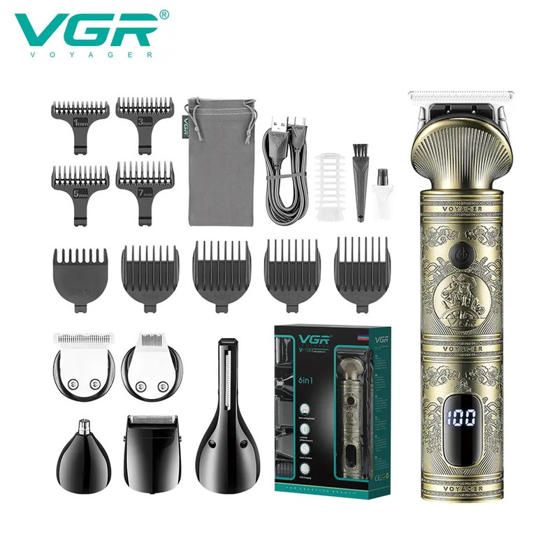 خرید و قیمت ست ماشین اصلاح موی صورت و بدن وی جی ار مدل V-106