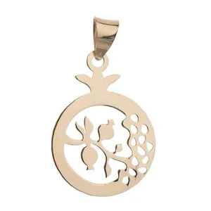 آویز گردنبند طلا 18 عیار زنانه قیراط طرح انار کد GH4362