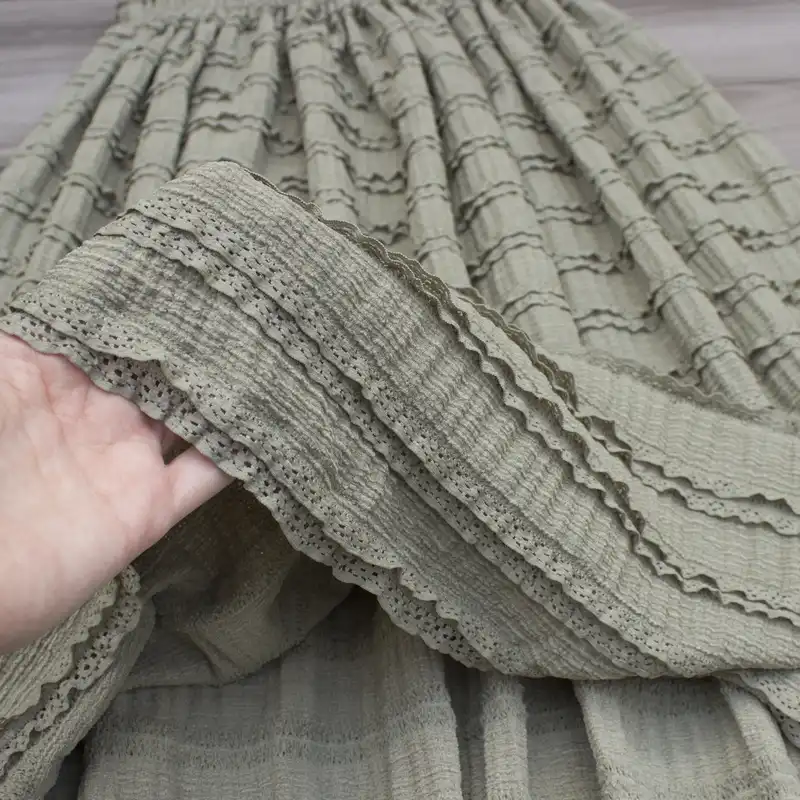 دامن چیندار زنانه کد 1 رنگ سبز