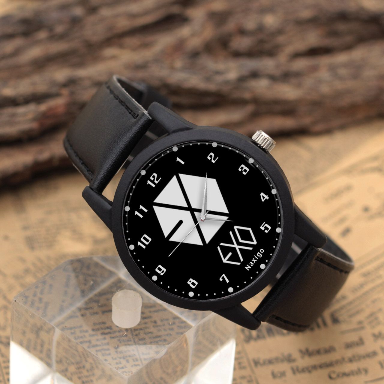 ساعت مچی عقربه ای ناکسیگو طرح EXO کد LF4190 -  - 4