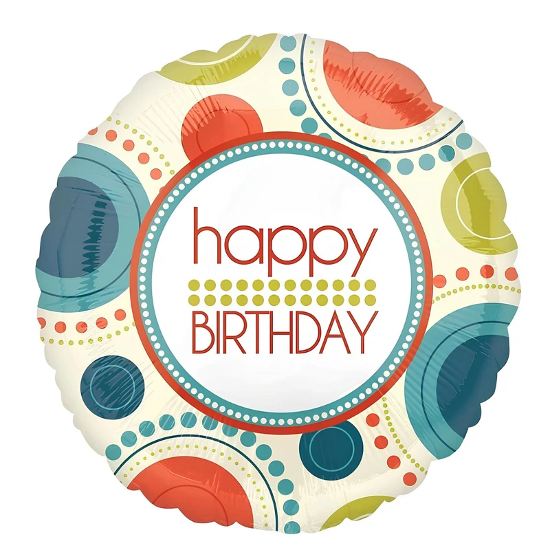 بادکنک فویلی مدل گرد هپی کد kp25