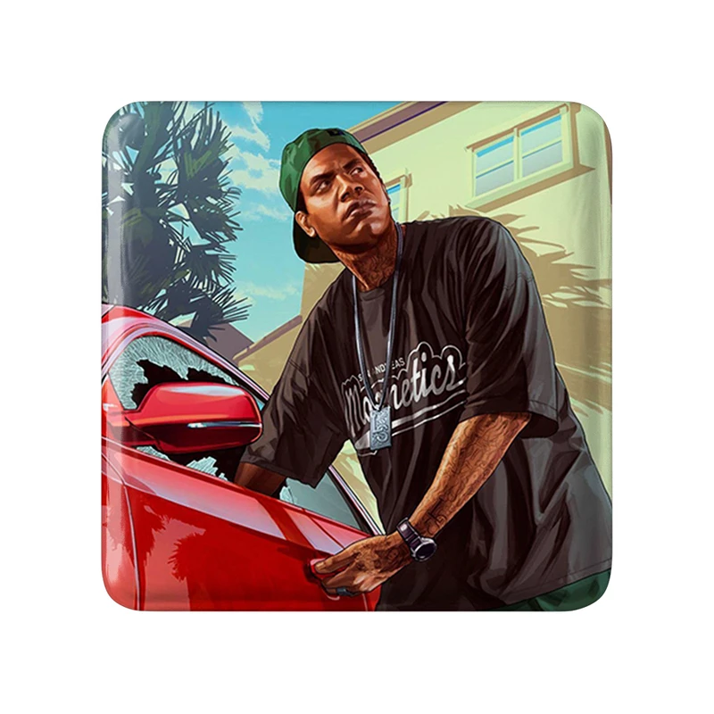 مگنت خندالو طرح لامار جی تی ای GTA مدل مربعی کد 30661