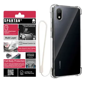 کاور اسپارتان مدل Airbag Strap مناسب برای گوشی موبایل هوآوی Y5 2019 به همراه بندآویز