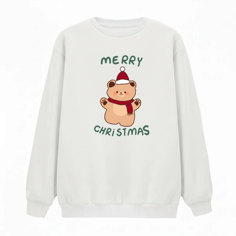 سویشرت زنانه مدل خرس کریسمس کد v10 