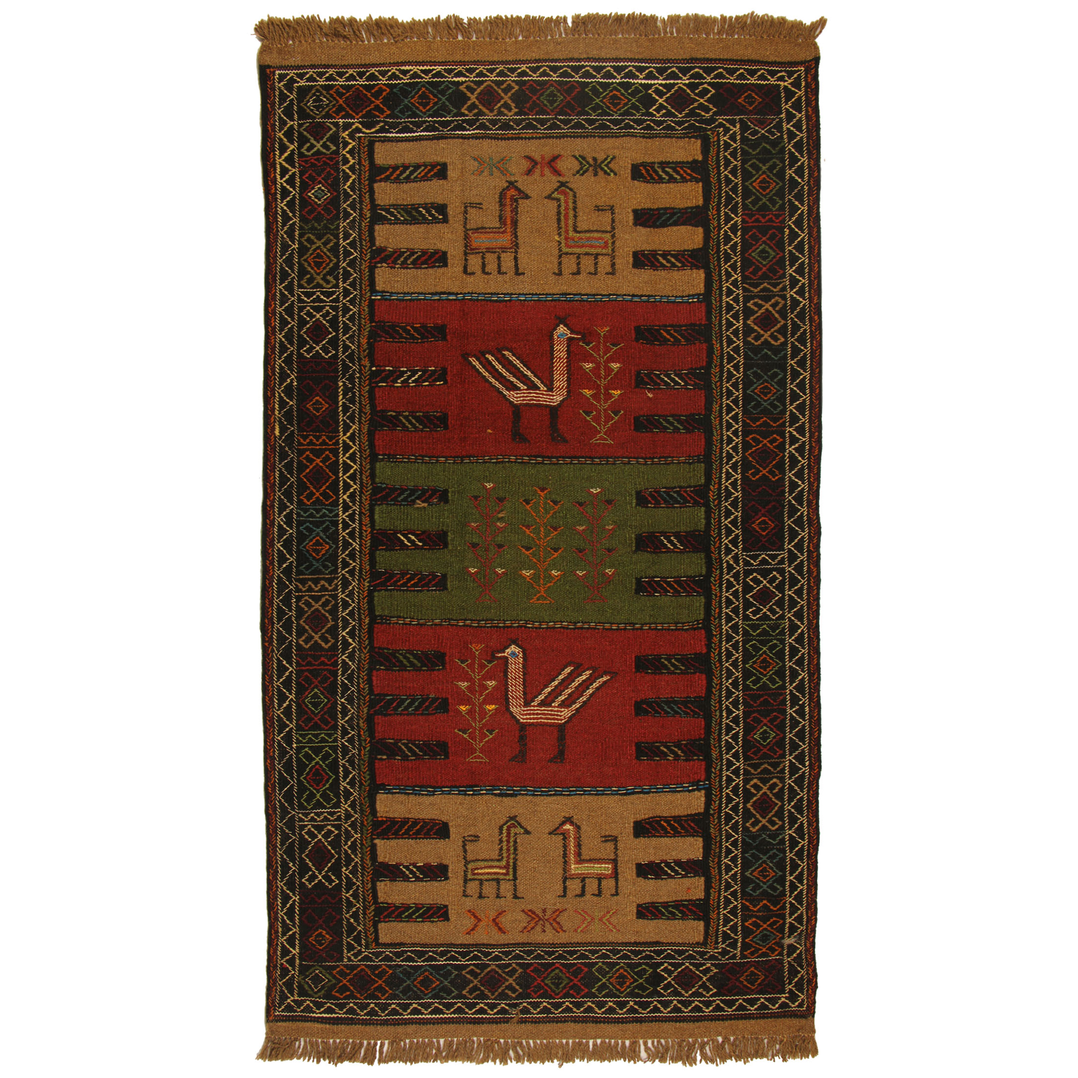 گلیم دستبافت دو متری کد 990817