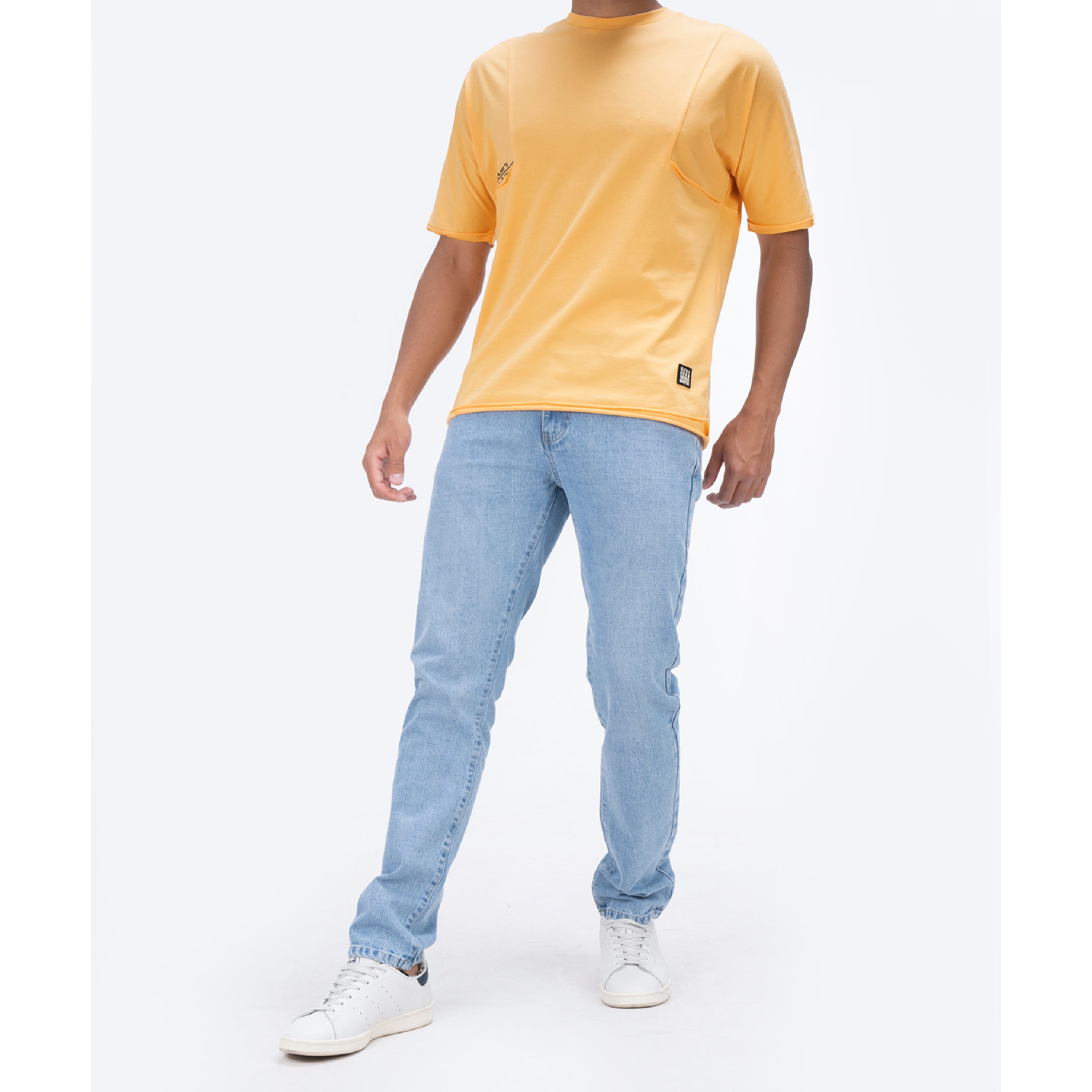 تی شرت آستین کوتاه مردانه جوتی جینز مدل یقه گرد کد 1551148 رنگ نارنجی روشن -  - 2