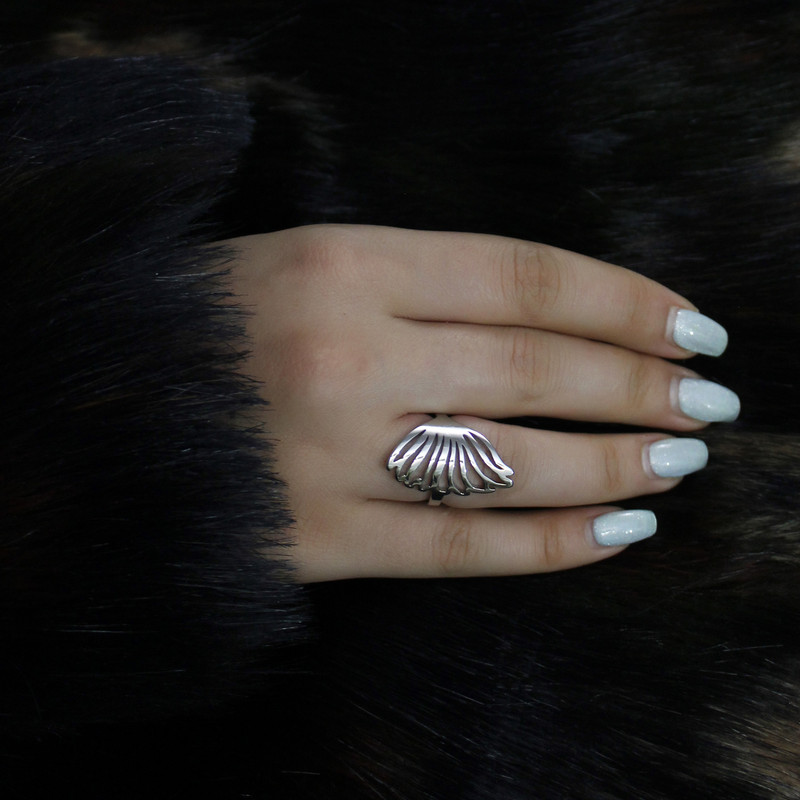 انگشتر زنانه طرح بال کد S126