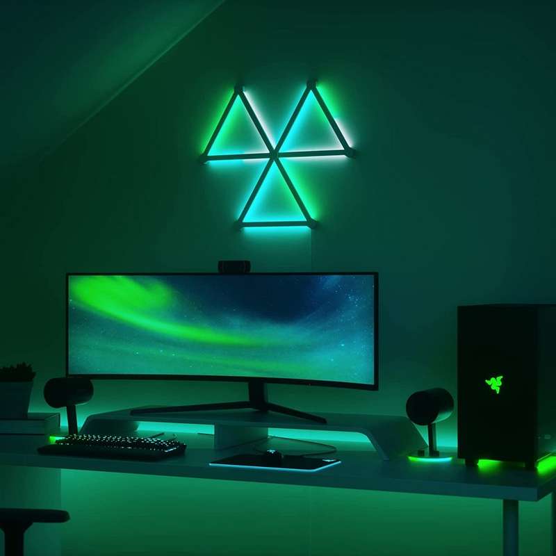 چراغ دیواری مدل nanoleaf lines بسته 9 عددی