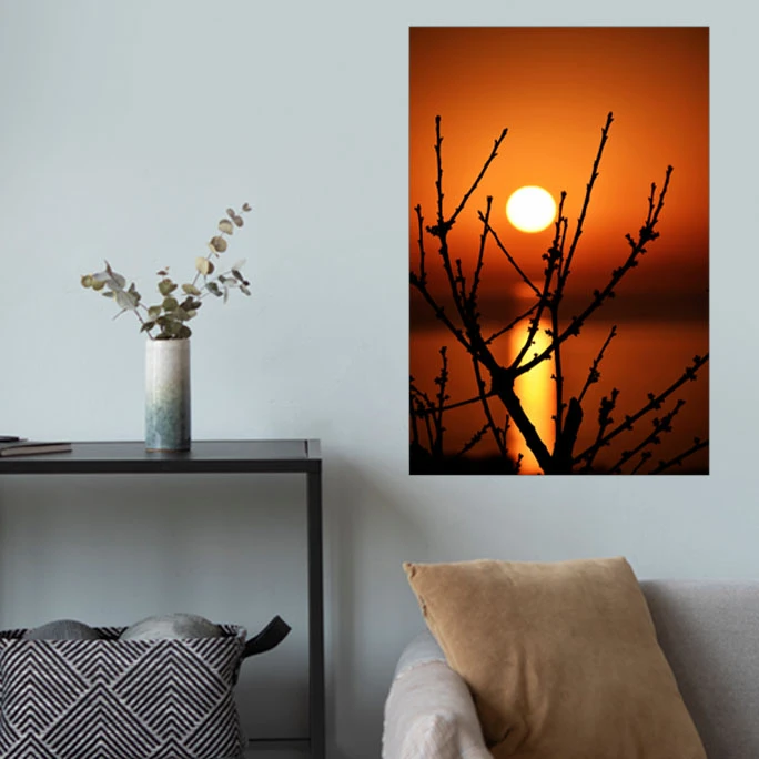 پوستر گوفی مدل غروب خورشید غمگین طرح طبیعت و گردشگری Nature Sunset 4K کد FOKS25