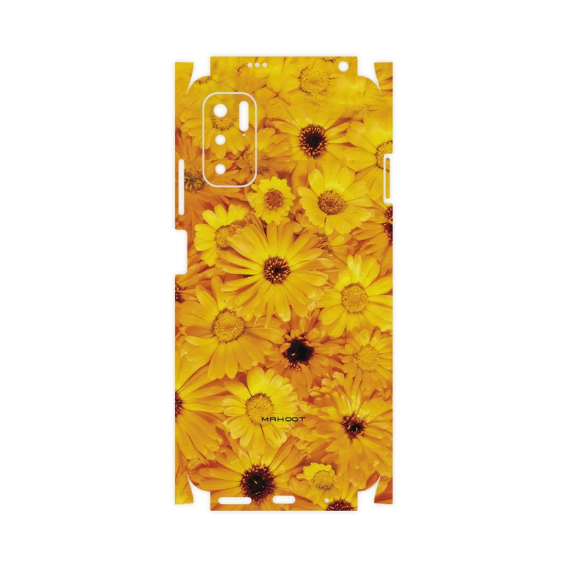 برچسب پوششی ماهوت مدل Yellow-Flower-FullSkin مناسب برای گوشی موبایل شیائومی Redmi Note 10 5G