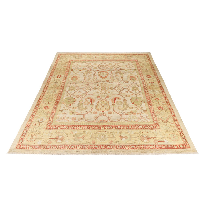 فرش دستباف نه و نیم متری سی پرشیا کد 179683 زمینه کرم