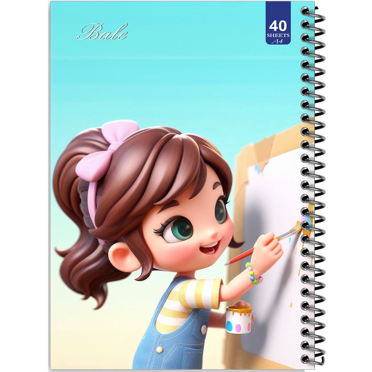 دفتر نقاشی 40 برگ انتشارات بله طرح دخترانه کد A4-K532