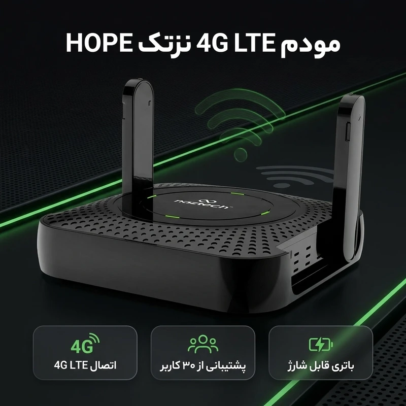 عکس شماره 2 : مودم 4g lte رومیزی و همراه نزتک مدل hope