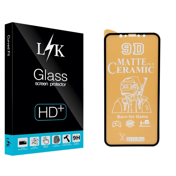 محافظ صفحه نمایش سرامیکی مات ال کی مدل +HD مناسب برای گوشی موبایل اپل iphone11PRO / X/XS