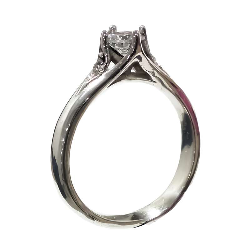 انگشتر نقره زنانه مدل سولیتر