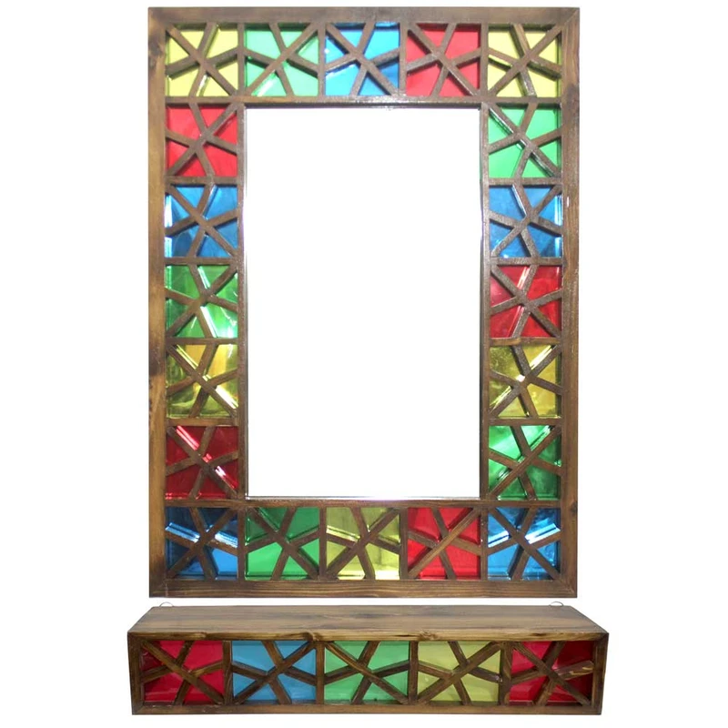 آینه و کنسول دست نگار طرح گره چینی کد 78-57