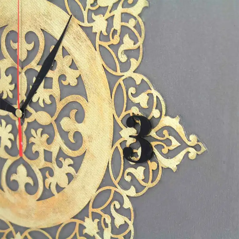 ساعت دیواری طرح تابلو اسلیمی