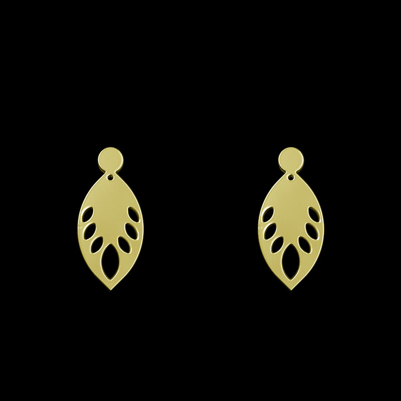 گوشواره طلا 18 عیار زنانه مدوپد مدل اشک کد GA1-11786