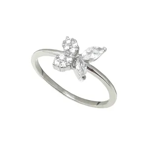 انگشتر نقره زنانه مدل پروانه  کد 10057