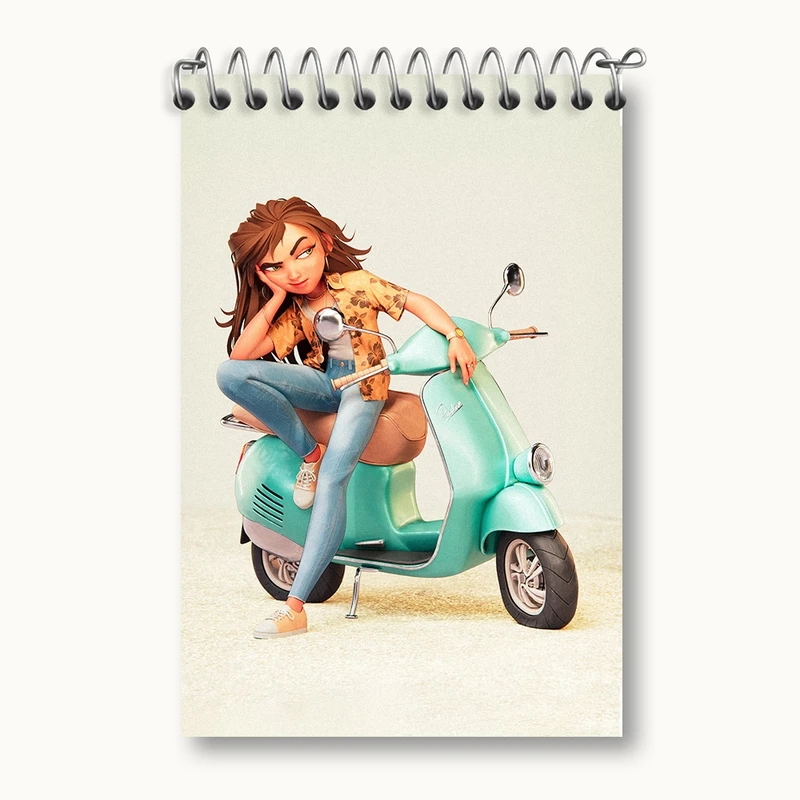 دفتر یادداشت 50 برگ خندالو مدل دخترانه کد F958