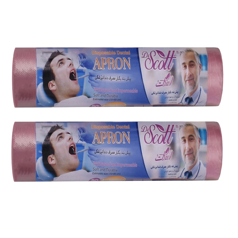 پیش بند یکبار مصرف دندانپزشکی دکتر اسکات مدل RPP-2PKG مجموعه 2 عددی