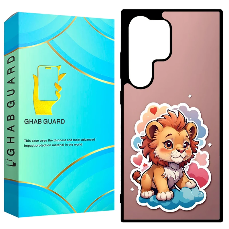 کاور قاب گارد طرح بچه شیر مدل GCHPS23U مناسب برای گوشی موبایل سامسونگ Galaxy S23 Ultra 5G  