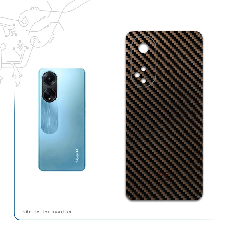 برچسب پوششی ماهوت مدل Glossy-Brown-Fiber مناسب برای گوشی موبایل اپو A98