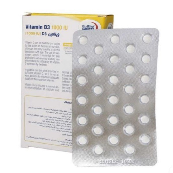 قرص ویتامین دی 1000 میلی گرمی یوروویتال بسته 60 عددی