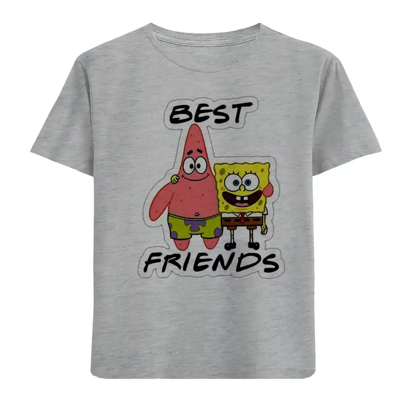 تی شرت آستین کوتاه بچگانه مدل باب اسفنجی وپاتریک F612