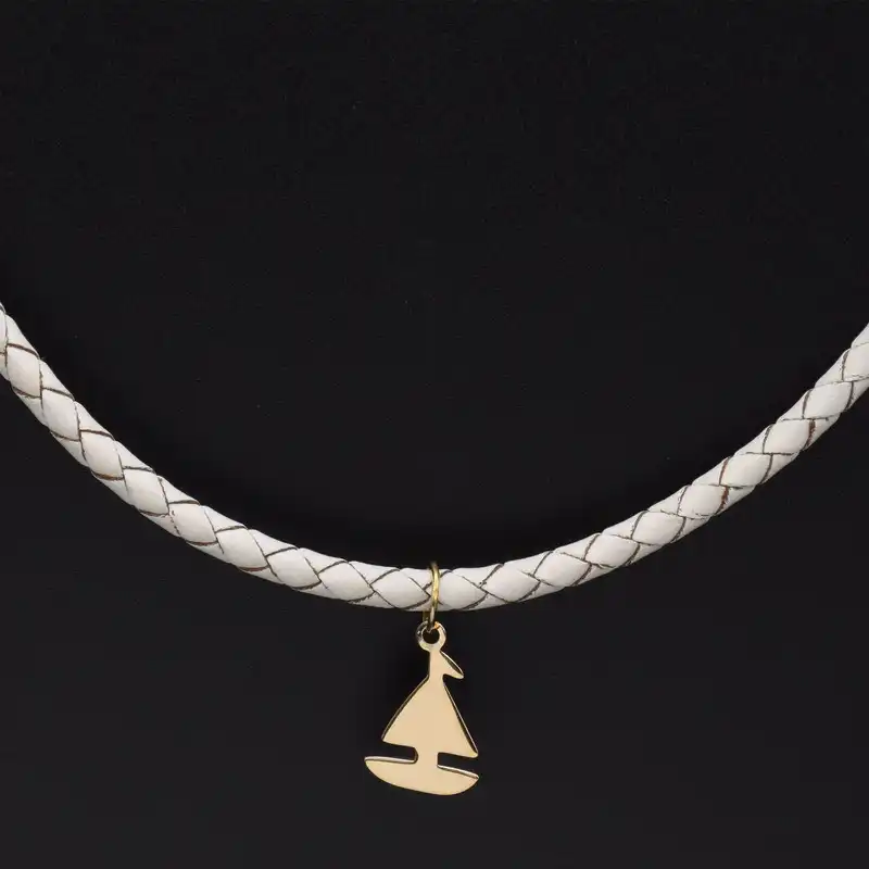 گردنبند طلا 18 عیار زنانه الن نار مدل قايق LN9813372